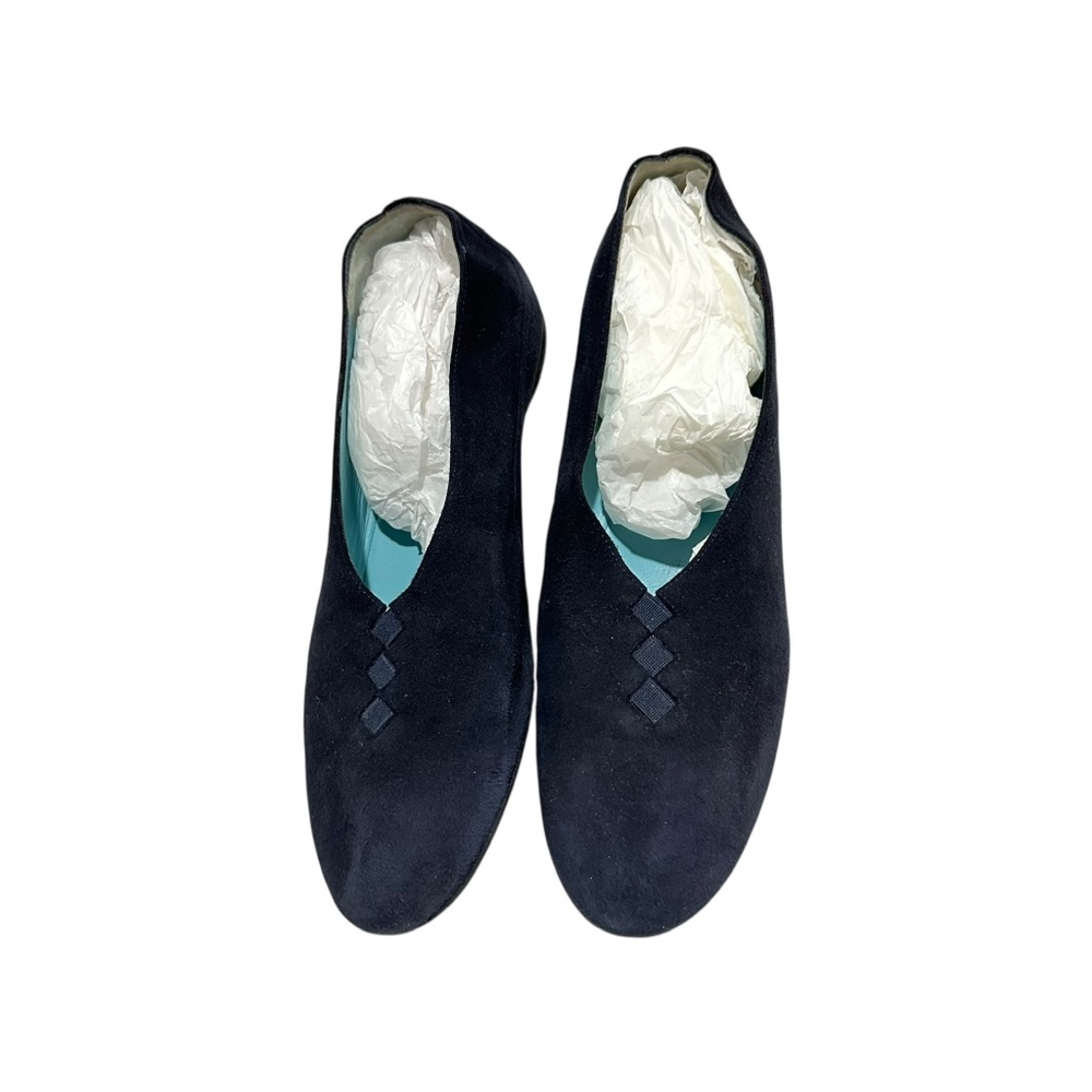 Genuine THIERRY RABOTIN Navy Blue Suede Ballet Flats 40 EU 9.5 US